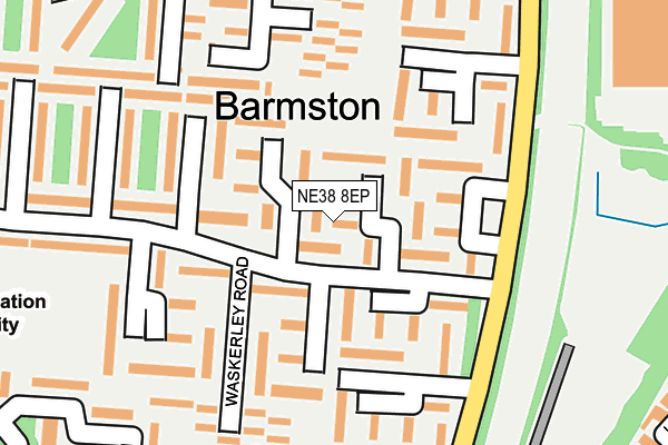 NE38 8EP map - OS OpenMap – Local (Ordnance Survey)