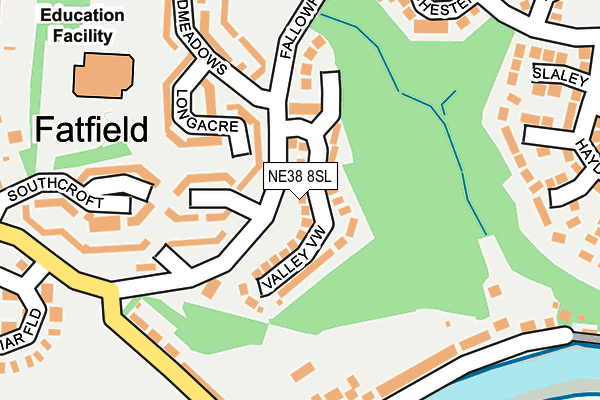 NE38 8SL map - OS OpenMap – Local (Ordnance Survey)