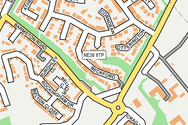 NE38 8TP map - OS OpenMap – Local (Ordnance Survey)