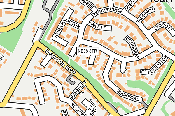 NE38 8TR map - OS OpenMap – Local (Ordnance Survey)