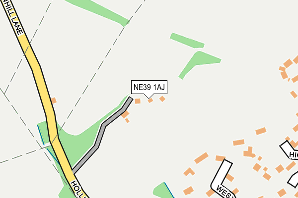 NE39 1AJ map - OS OpenMap – Local (Ordnance Survey)