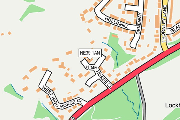 NE39 1AN map - OS OpenMap – Local (Ordnance Survey)