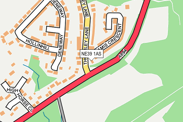 NE39 1AS map - OS OpenMap – Local (Ordnance Survey)