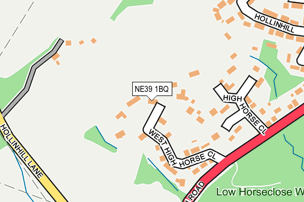 NE39 1BQ map - OS OpenMap – Local (Ordnance Survey)