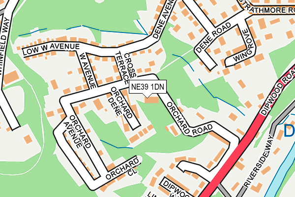 NE39 1DN map - OS OpenMap – Local (Ordnance Survey)