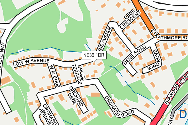 NE39 1DR map - OS OpenMap – Local (Ordnance Survey)