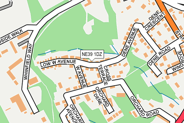 NE39 1DZ map - OS OpenMap – Local (Ordnance Survey)