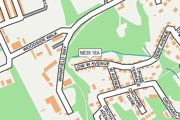 NE39 1EA map - OS OpenMap – Local (Ordnance Survey)