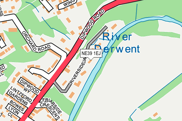 NE39 1EJ map - OS OpenMap – Local (Ordnance Survey)