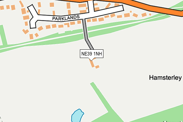 NE39 1NH map - OS OpenMap – Local (Ordnance Survey)