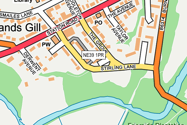 NE39 1PR map - OS OpenMap – Local (Ordnance Survey)