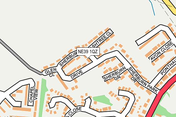NE39 1QZ map - OS OpenMap – Local (Ordnance Survey)