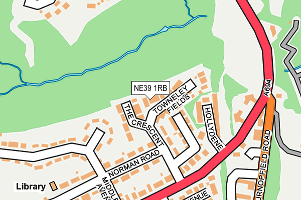 NE39 1RB map - OS OpenMap – Local (Ordnance Survey)
