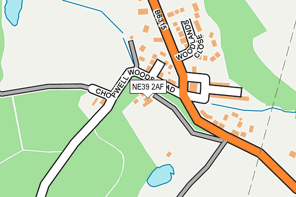 NE39 2AF map - OS OpenMap – Local (Ordnance Survey)