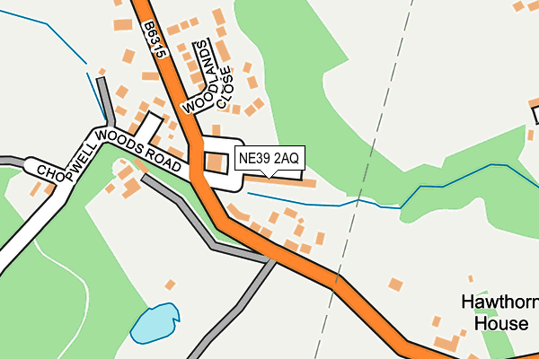 NE39 2AQ map - OS OpenMap – Local (Ordnance Survey)