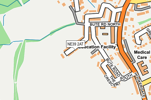 NE39 2AT map - OS OpenMap – Local (Ordnance Survey)