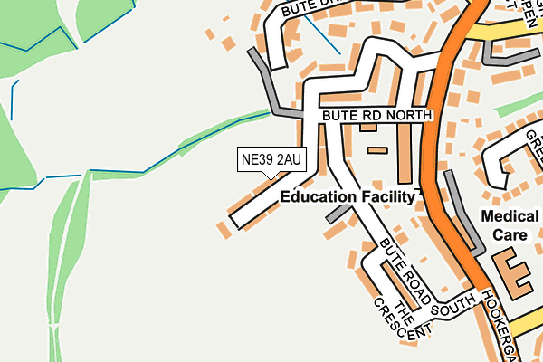 NE39 2AU map - OS OpenMap – Local (Ordnance Survey)