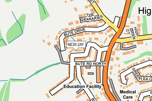 NE39 2AY map - OS OpenMap – Local (Ordnance Survey)