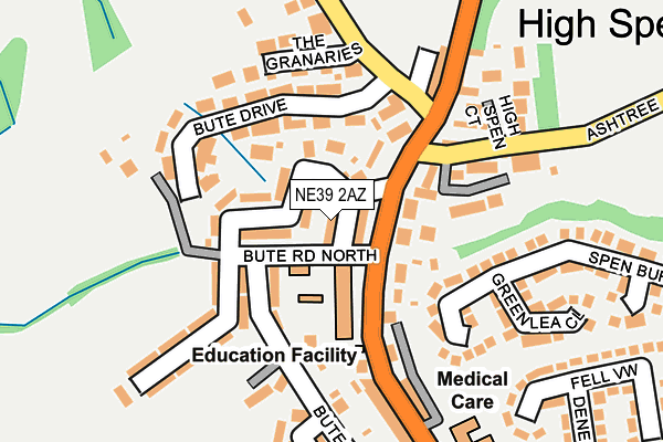 NE39 2AZ map - OS OpenMap – Local (Ordnance Survey)