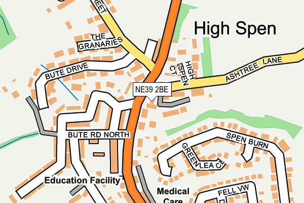 NE39 2BE map - OS OpenMap – Local (Ordnance Survey)