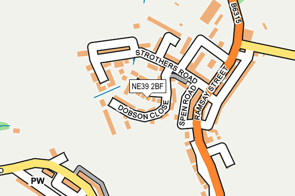 NE39 2BF map - OS OpenMap – Local (Ordnance Survey)