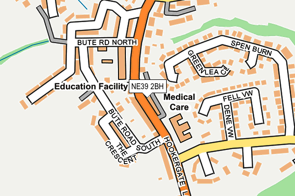 NE39 2BH map - OS OpenMap – Local (Ordnance Survey)