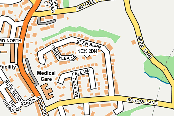 NE39 2DN map - OS OpenMap – Local (Ordnance Survey)