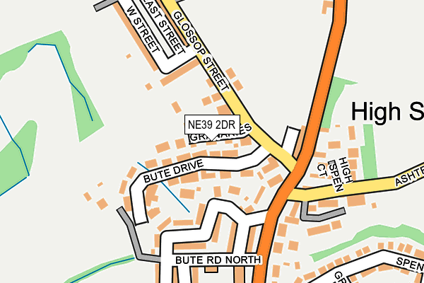 NE39 2DR map - OS OpenMap – Local (Ordnance Survey)