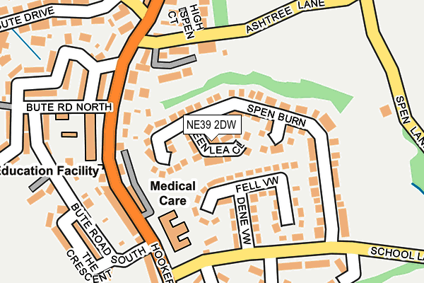 NE39 2DW map - OS OpenMap – Local (Ordnance Survey)