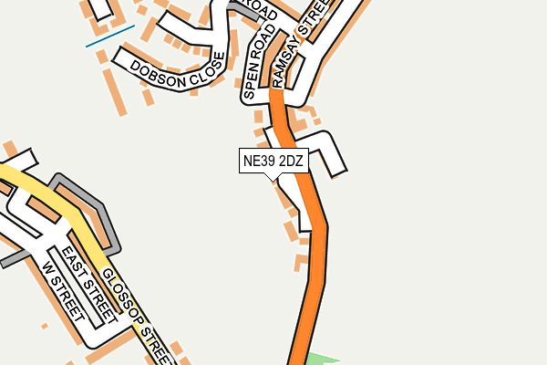 NE39 2DZ map - OS OpenMap – Local (Ordnance Survey)