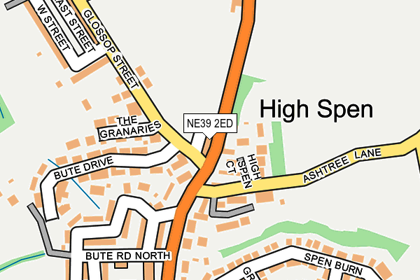 NE39 2ED map - OS OpenMap – Local (Ordnance Survey)
