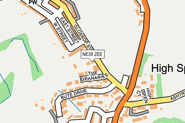 NE39 2EE map - OS OpenMap – Local (Ordnance Survey)