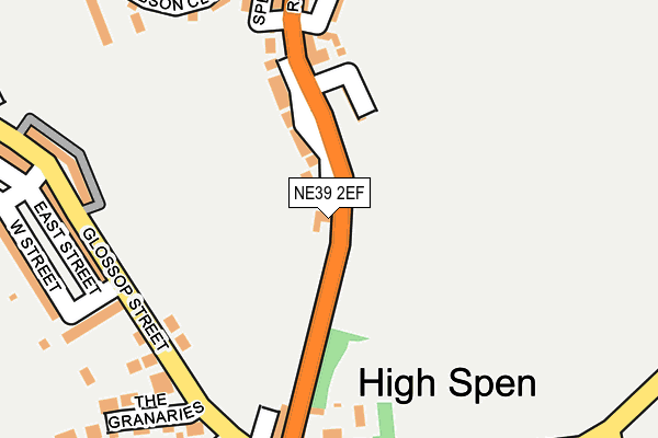 NE39 2EF map - OS OpenMap – Local (Ordnance Survey)