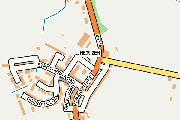 NE39 2EH map - OS OpenMap – Local (Ordnance Survey)