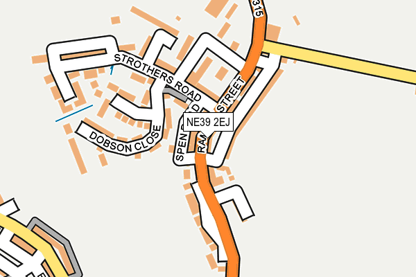 NE39 2EJ map - OS OpenMap – Local (Ordnance Survey)