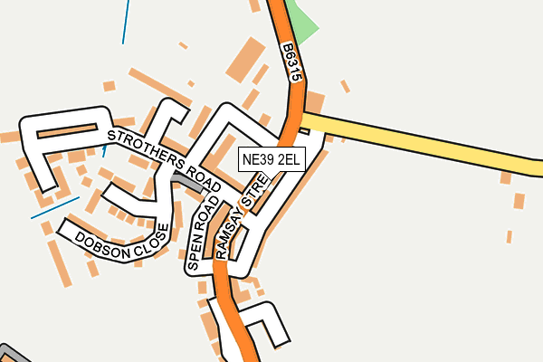 NE39 2EL map - OS OpenMap – Local (Ordnance Survey)