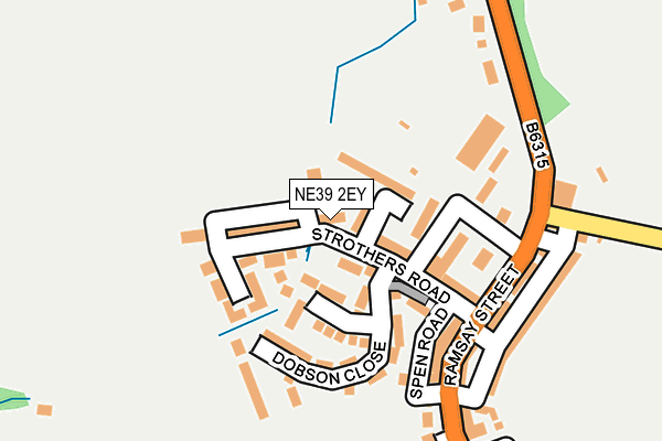 NE39 2EY map - OS OpenMap – Local (Ordnance Survey)