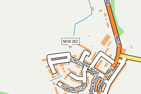 NE39 2EZ map - OS OpenMap – Local (Ordnance Survey)