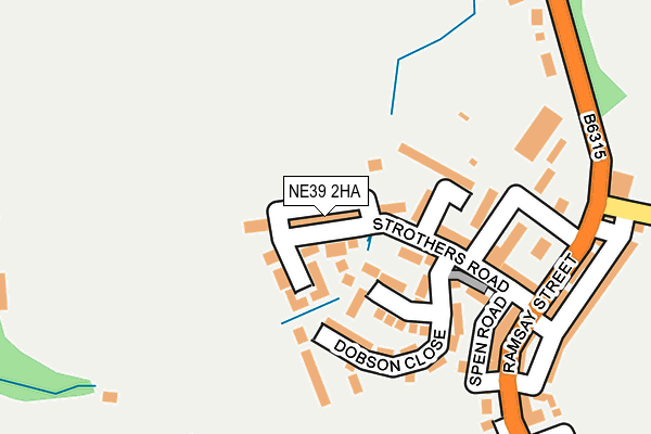 NE39 2HA map - OS OpenMap – Local (Ordnance Survey)