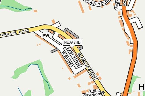 NE39 2HD map - OS OpenMap – Local (Ordnance Survey)