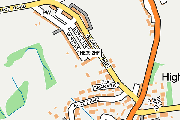 NE39 2HF map - OS OpenMap – Local (Ordnance Survey)