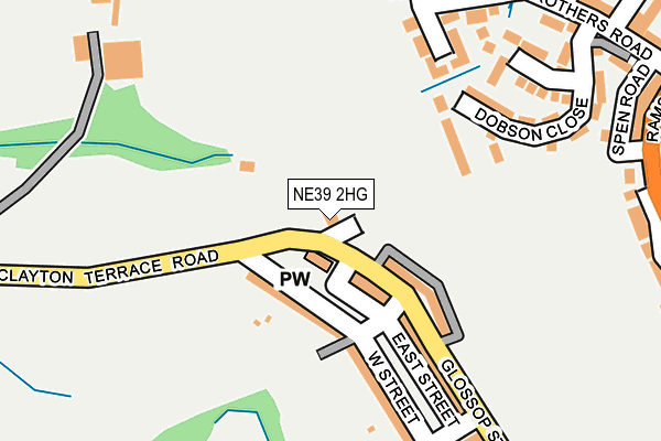 NE39 2HG map - OS OpenMap – Local (Ordnance Survey)