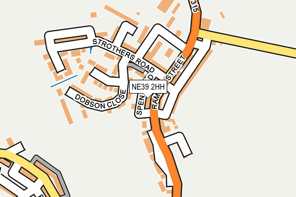 NE39 2HH map - OS OpenMap – Local (Ordnance Survey)