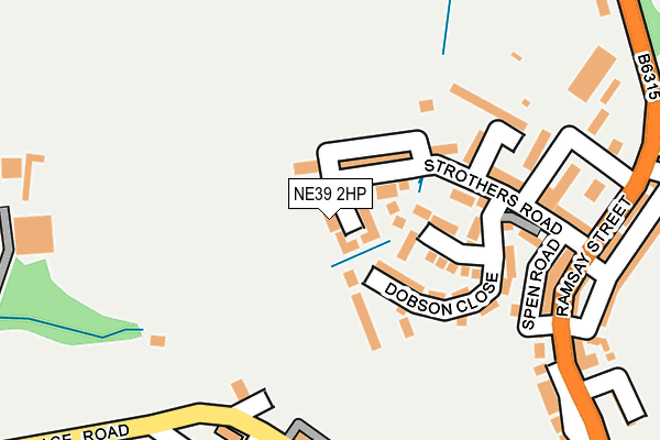 NE39 2HP map - OS OpenMap – Local (Ordnance Survey)