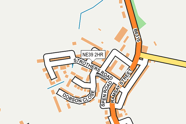 NE39 2HR map - OS OpenMap – Local (Ordnance Survey)