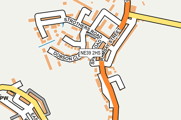 NE39 2HS map - OS OpenMap – Local (Ordnance Survey)