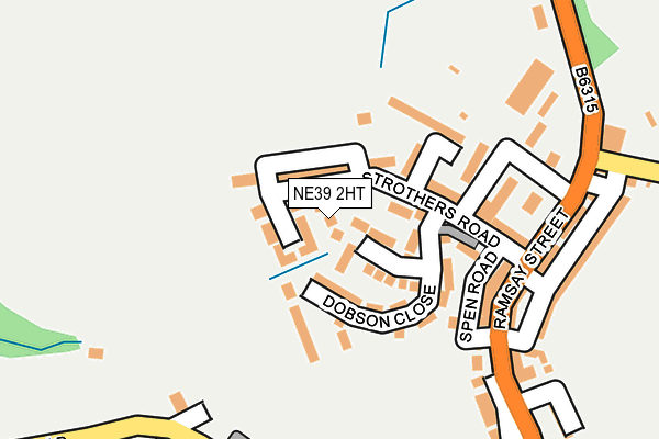 NE39 2HT map - OS OpenMap – Local (Ordnance Survey)
