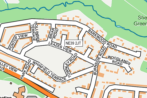 NE39 2JT map - OS OpenMap – Local (Ordnance Survey)