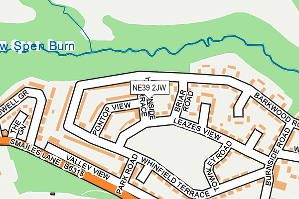 NE39 2JW map - OS OpenMap – Local (Ordnance Survey)