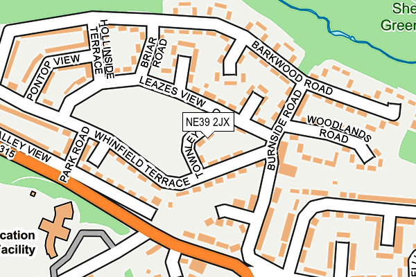 NE39 2JX map - OS OpenMap – Local (Ordnance Survey)